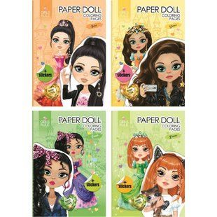 Книжка-розмальовка А4 Фреш 8арк з наліпками Girls Rule, асорті 8372-**