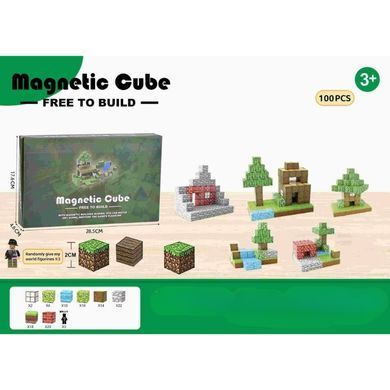 Конструктор 3D магнитный Magnetic Cube Minecraft, кор.29*18*5см, 100 дет 2*2см №BZ96-94B