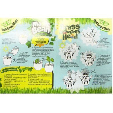 Набор для творчества DankoToys DT GMH-01-08 Grass Monsters Head веселая травка