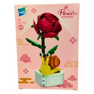 Конструктор 3D Blocks Flower Insect series 103F-1 Бонсай Равлик, кор. 20*14,5*4см, 178 дет.