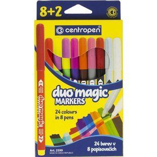 Фломастеры 10 цветов Centropen 2599/10 DuoMagic
