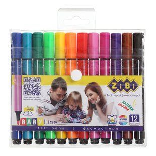 Фломастеры 12цв. ZiBi Jumbo Baby Line ZB.2807