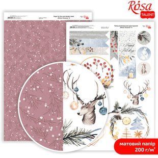 Папір для дизайну Rosa Talent А4 200г/м матовий двостор. Winter Dreamer-8 5318072