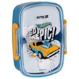 Ланчбокс Kite мод 181 +ложка та виделка 750мл Hot Wheels HW25-181