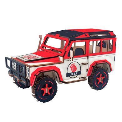 Деревянная сборная 3D модель WoodCraft Джип-3 (21,3*10,8*11,2см) XB-G033H