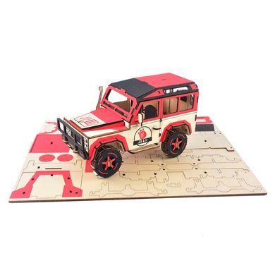 Деревянная сборная 3D модель WoodCraft Джип-3 (21,3*10,8*11,2см) XB-G033H