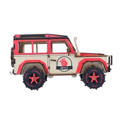 Деревянная сборная 3D модель WoodCraft Джип-3 (21,3*10,8*11,2см) XB-G033H