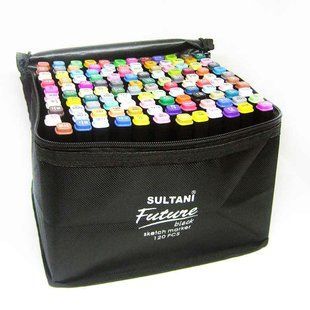 Маркер двустор. SketchMarker Sultani Future для паперу набір 120шт ST-8025-120