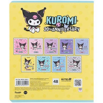 Тетрадь школьная предметная А5+ 168*203мм 48л. Kite в клетку, Kuromi География HK25-240-5