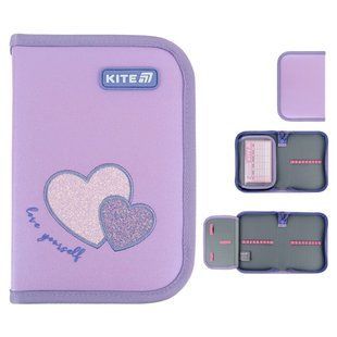 Пенал 1 отделение с 1 отворотом Kite мод 621 Sweetheart K25-621-1