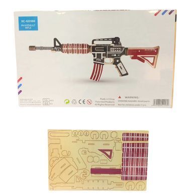 Модель 3D дерев'янна сборна WoodCraft XC-G018H Гвинтівка М4 43*4,5*15см