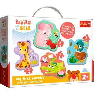 Пазлы Trefl 4в1 Baby classic 36135 Детеныши животных