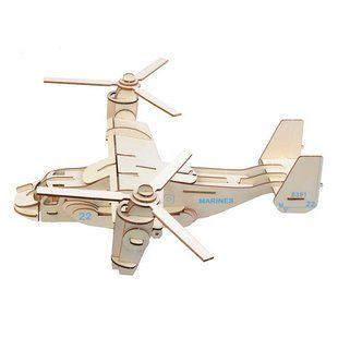 Деревянная сборная 3D модель WoodCraft Вертолет-2 (36*50*14см) XA-G027H