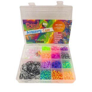 Набор для плетения резинками Rainbow Loom 1300шт. + мини-станок +аксессуары №50/1300