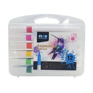 Маркер акриловий Neo Line Acrylic Marker набір 12шт SH4061-12 у пласт. футлярі