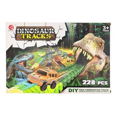 Игра сборная трасса Трек с динозаврами 72toys Dinosaur Tracks 228 элементов №К879