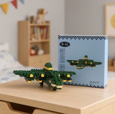 Конструктор 3D Blocks Beixi Крокодило Бомбардиро Brainrot Італіан, кор. 9*9*9см, 580 дет SHJ-19