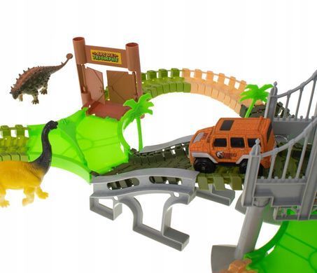 Игра сборная трасса Трек с динозаврами 72toys Dinosaur Tracks 228 элементов №К879