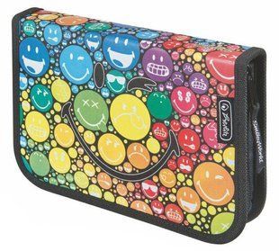 Пенал 1 отделение с 1 отворотом Herlitz 11437928 Smileyworld Rainbow