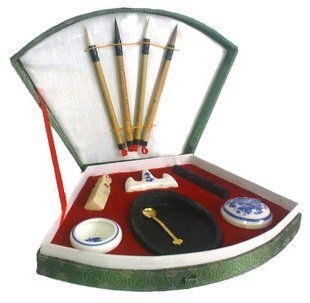 Набор для каллиграфии D.K. ART - CRAFT (4 кисти, тушь, подставка) 14403