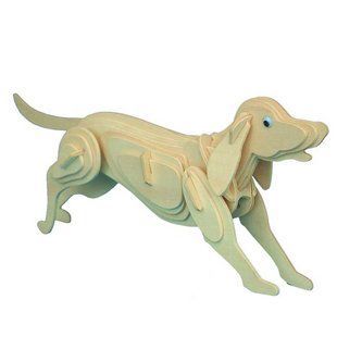 Деревянная сборная 3D модель WoodCraft Собака (22,2*5,4*10,4см) G-M011