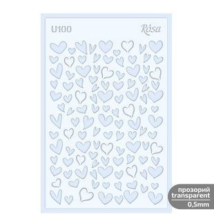 Трафарет универсальный многоразовый 13*20см Rosa Talent №U100 серия Love 3621100