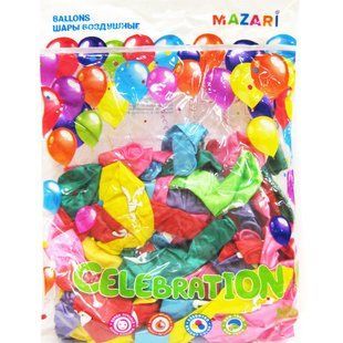 Повітряна кулька Mazari стандарт 25см Mix перламутр Посмішка ! ПОШТУЧНО 1/100 ! ST-8873