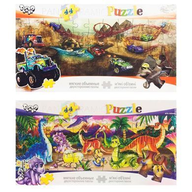 Пазлы DankoToys 44 эл. DT P44 475*165 ассорти MIX мягкие двусторонние