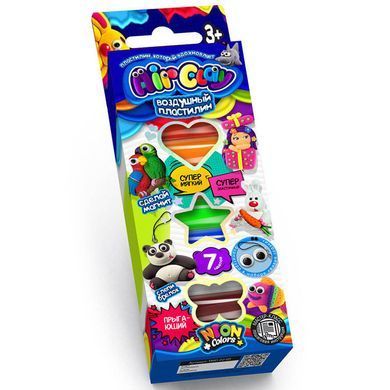 Пластилин 140гр. DankoToys воздушный набор 7цв. по 20гр Air Clay ARCL-01-**