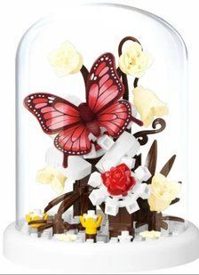 Конструктор 3D в колбе Flower Butterfly 6,8*8,5см, 126 дет №2541