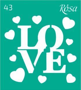 Трафарет самоклейка многоразовый 9*10см Rosa Talent №43 3625143
