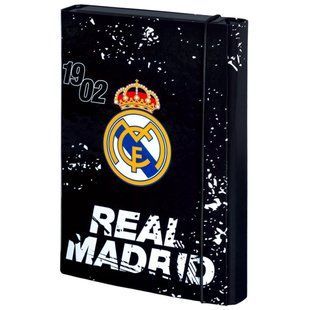 Папка для тетрадей B5 KITE мод 210 плотный картон на резинке Real Madrid RL26-210