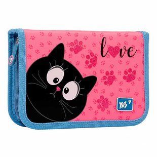 Пенал 1 отделение с 2 отворотами Yes HP-04 Meow 533070