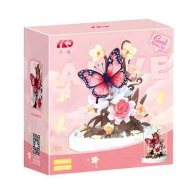 Конструктор 3D у колбі Flower Butterfly 6,8*8,5см, 126 дет №2541