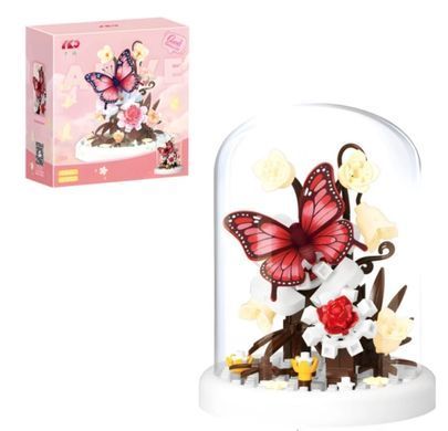Конструктор 3D у колбі Flower Butterfly 6,8*8,5см, 126 дет №2541