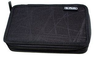 Пенал 2 отделения с наполнением Herlitz 10432078S Wild Print Black 23 предмета