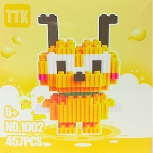 Конструктор 3D Blocks TTK №1002, кор. 10,5*10,5*10,5см, 457 дет К01*