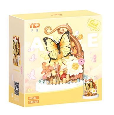 Конструктор 3D в колбе Flower Butterfly 6,8*8,5см, 149 дет №2542