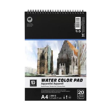 Альбом для акварелі А4 20арк 200г/м2 Art Nation WaterColorPad на спіралі 6003-W