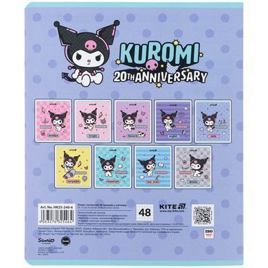Зошит шкільний А5+ 48арк Kite предметний кл. Kuromi Хімія HK25-240-6
