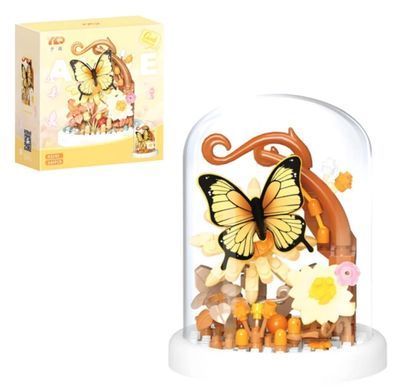 Конструктор 3D в колбе Flower Butterfly 6,8*8,5см, 149 дет №2542
