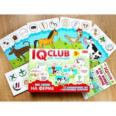 Пазлы обучающие Creative 6352Р Кто живет на ферме, IQ-club для малышей 13152038Р
