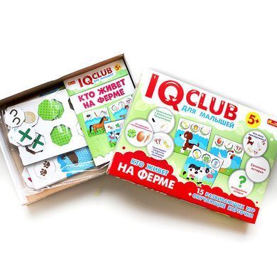 Пазлы обучающие Creative 6352Р Кто живет на ферме, IQ-club для малышей 13152038Р
