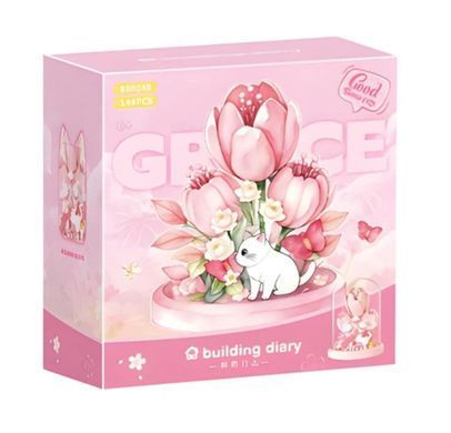 Конструктор 3D у колбі Flower Cute 6,8*8,5см, 144 дет №866048