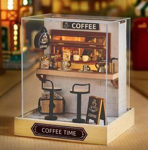 Конструктор Румбокс Кукольный домик Diy House CuteRoom QT-048 Coffee Time Время кофе