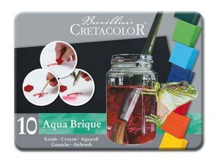 Акв фарби Aqua Brique 10 кл. + спонж, Cretacolor Aqua Brique 41510