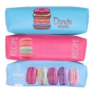 Косметичка-пенал Лидер PVC 20*6*3см, Macaroons Donuts мікс №887-8