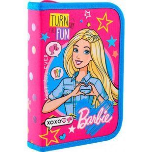 Пенал 1М 1 Вересня Yes HP-04 Barbie з 2 отворотами б/н 532196