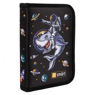 Пенал 1М 1 Вересня Smart HP-04 Space з 2 отворотами б/н 533297