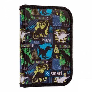 Пенал 1 отделение с 2 отворотами 1 Вересня Smart HP-04 Dino world 532570